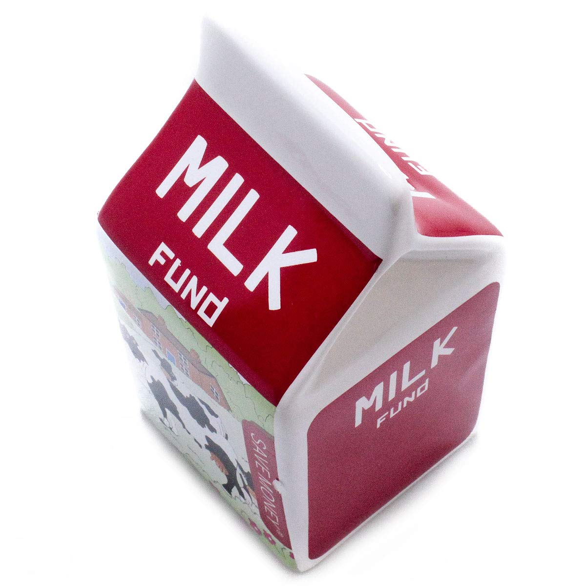 Running JS2014824-6 Alcancia de Ceramica - Caja de Leche, Multicolor