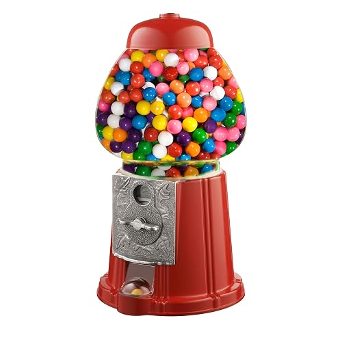 Great Northern Máquina Antigua de Dulces 38.1 cm y alcancía con Pedestal para Bolas de Goma de mascar, Máquina dispensadora de Bolas de Chicle, Rojo, 1