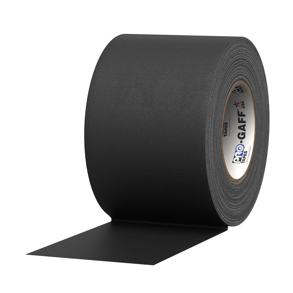 Pro Tapes Cinta Gaffer Mate con Adhesivo de Goma - 4" (Pack of 1) - Negro