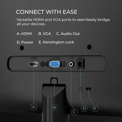 AOC Monitor 22 Pulgadas, 22B35HM23, FHD IPS, 120 Hz, 4 ms, Sincronización Adaptativa, VGA y HDMI, Sin Parpadeo, Luz Azul Baja, Listo para HDR, VESA, Ajuste de Inclinación