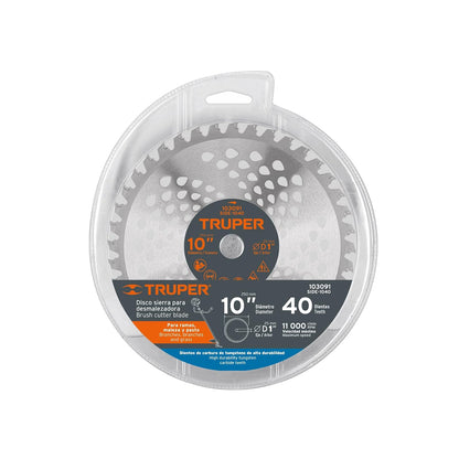 Truper SIDE-1040, Disco sierra 10" para desbrozadora 40 dientes