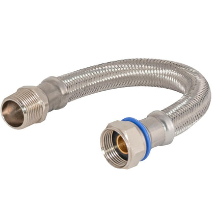 Eastman 48255 Steel-Flex - Conector flexible de acero inoxidable para calentador de agua, 61 cm de longitud, color plateado