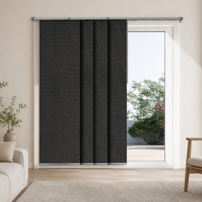 Chicology Persianas Verticales para Puerta Corrediza de Vidrio, Blanco - 218An x 218Al cm - Ballroom Grey (filtrado de luz)