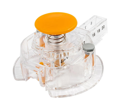 Fiskars - Cortador Circular con 3 Cuchillas de Repuesto, 1 a 8 Cortes de Longitud, Cortador de Papel para Artes y Manualidades, Transparente/Naranja