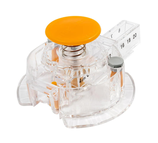Fiskars - Cortador Circular con 3 Cuchillas de Repuesto, 1 a 8 Cortes de Longitud, Cortador de Papel para Artes y Manualidades, Transparente/Naranja