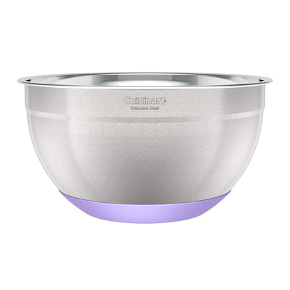 Cuisinart - Cuencos para mezclar de acero inoxidable de 3 piezas con base antideslizante, 1.5qt, 3qt y 5qt