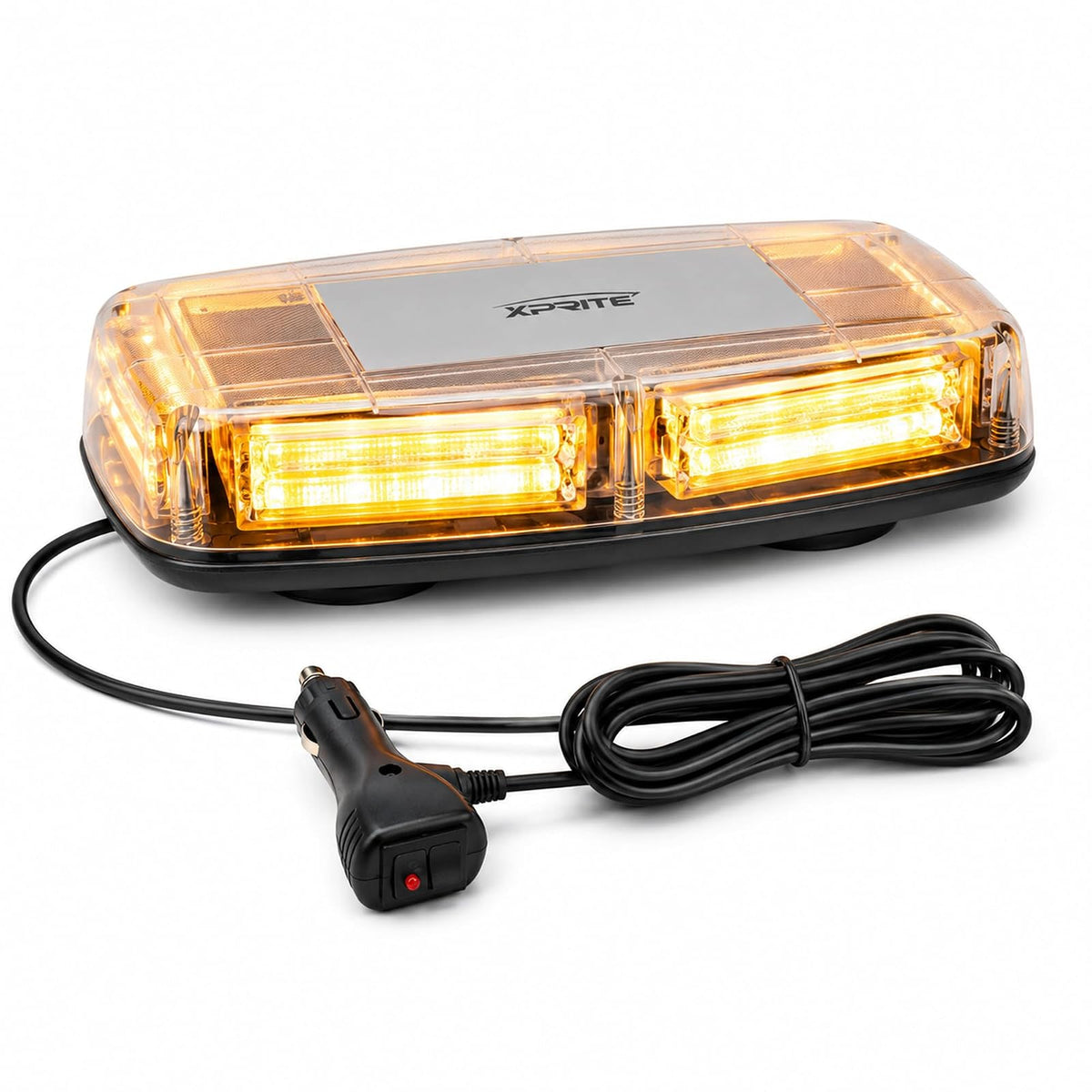 Xprite Barra de Luces LED Estroboscópicas con Base Magnética, 42 LED - Ámbar