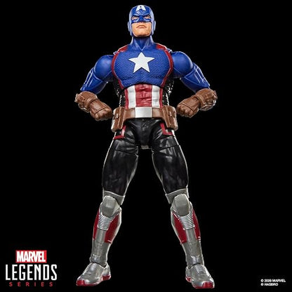 Marvel Legends Series, Marvel Super Heroes y Magic: The Gathering, Capitán América (Avengers: Twilight), Figura de 15 cm con Carta Exclusiva Metalizada de colección para el Juego