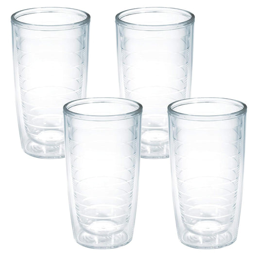 Tervis 4-Pack Tumbler, 16-Ounce, Clear