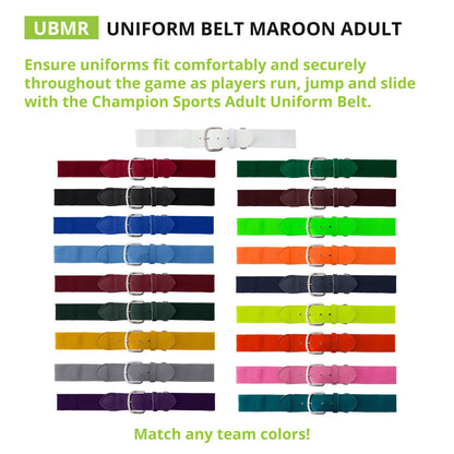 Champion Sports - Cinturones de béisbol y sóftbol para adultos y jóvenes, en varios colores