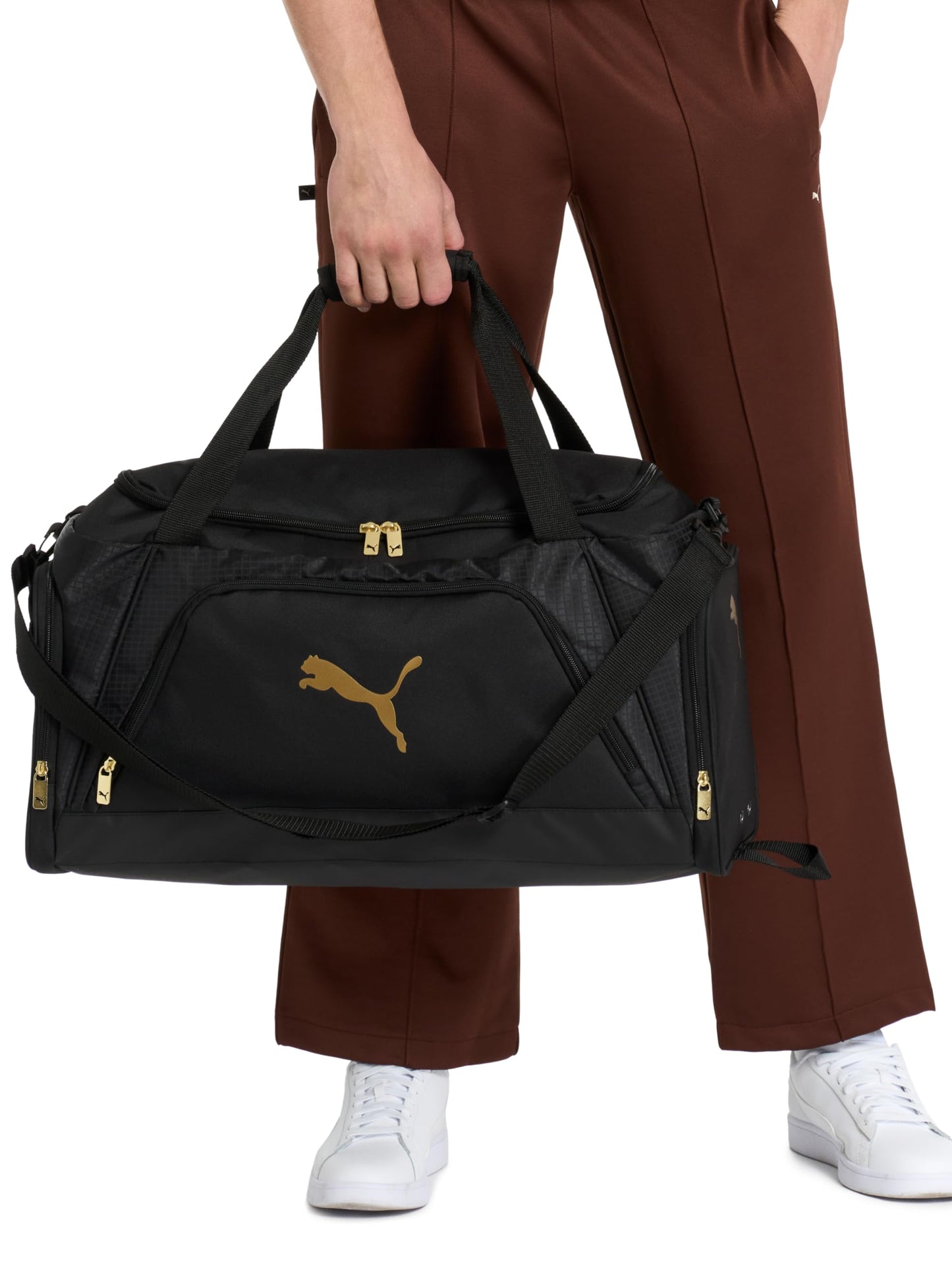 PUMA Evercat Accelerator Bolsa de lona, Negro/Oro, Uno-Talla