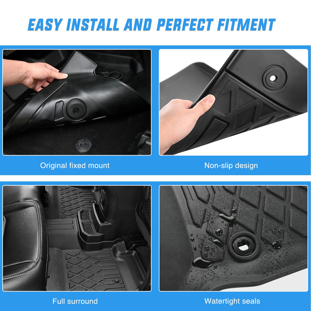 Nilight TPE - Alfombrillas para Volkswagen VW Golf MK7 (Not for R GTI) 2015 2016 2017 2018 2019 2020 2021, para Todo Tipo de Clima, Revestimiento de Piso Resistente