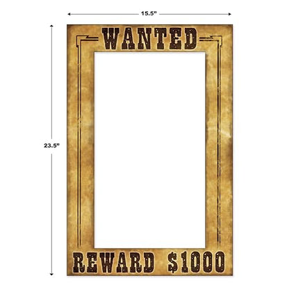 Beistle 52158 - Marco para fotos estilo Western Wanted. 60 x 40 cm, multicolor