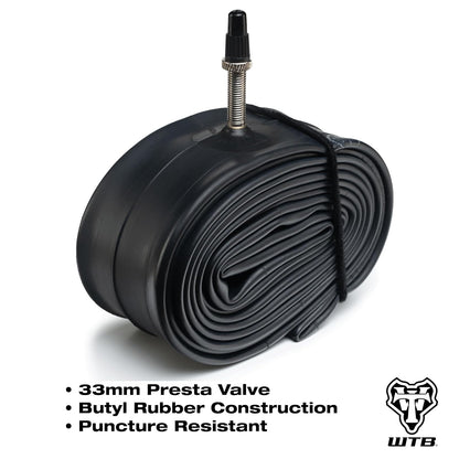 WTB Presta 700c Gravel and Road Bike Inner Tube, Available with 33mm or 48mm Valve, Bike Inner Tube, Durable and Lightweight