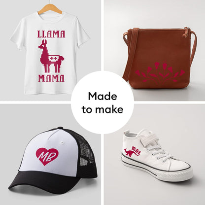 Cricut Everyday Iron On, rojo, paquete de 3 rollos de 2 pies (12 x 24 pulgadas) de vinilo de transferencia térmica para camisas, sombreros, decoración y más