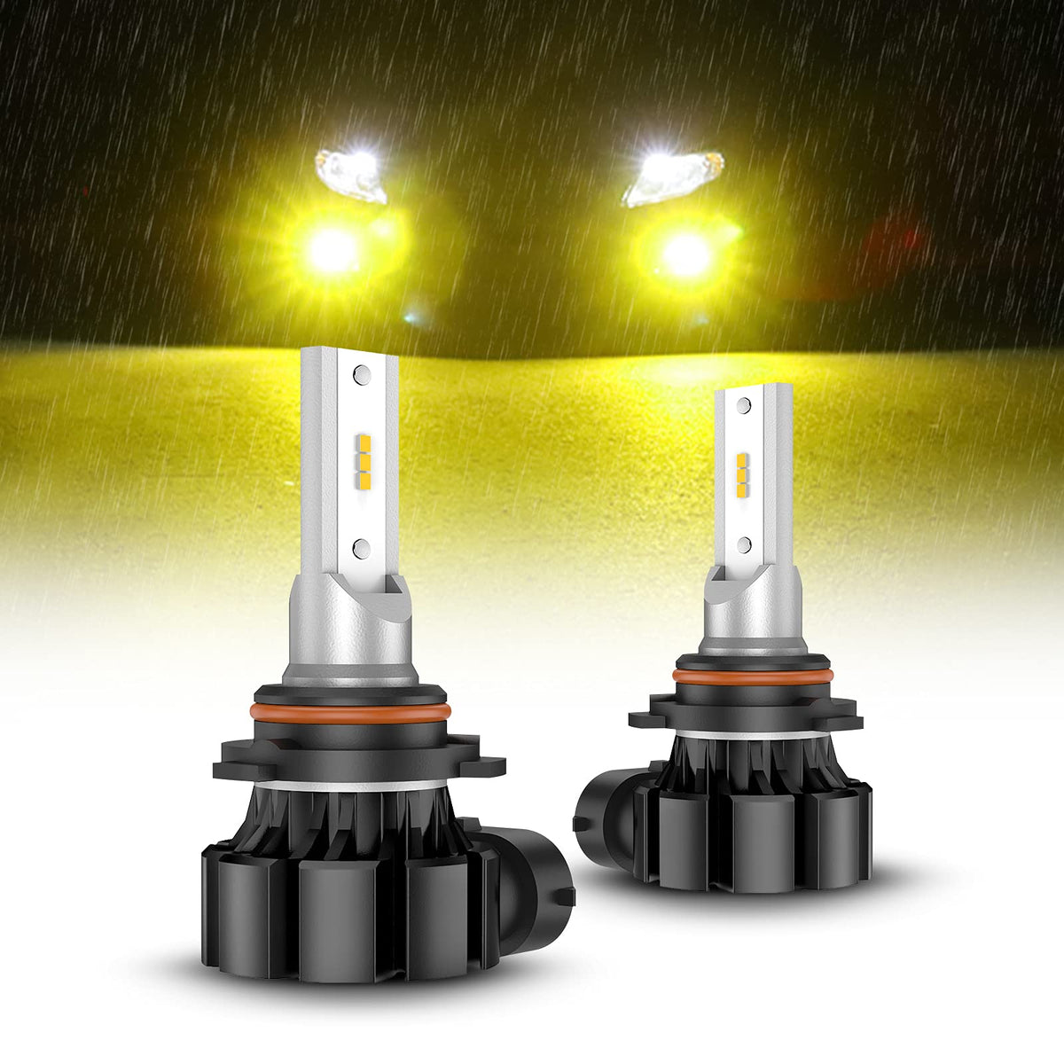 SEALIGHT Focos LED Antiniebla Amarillos, 17,000 Lúmenes, Compatible CANbus - Amarillo - 9006