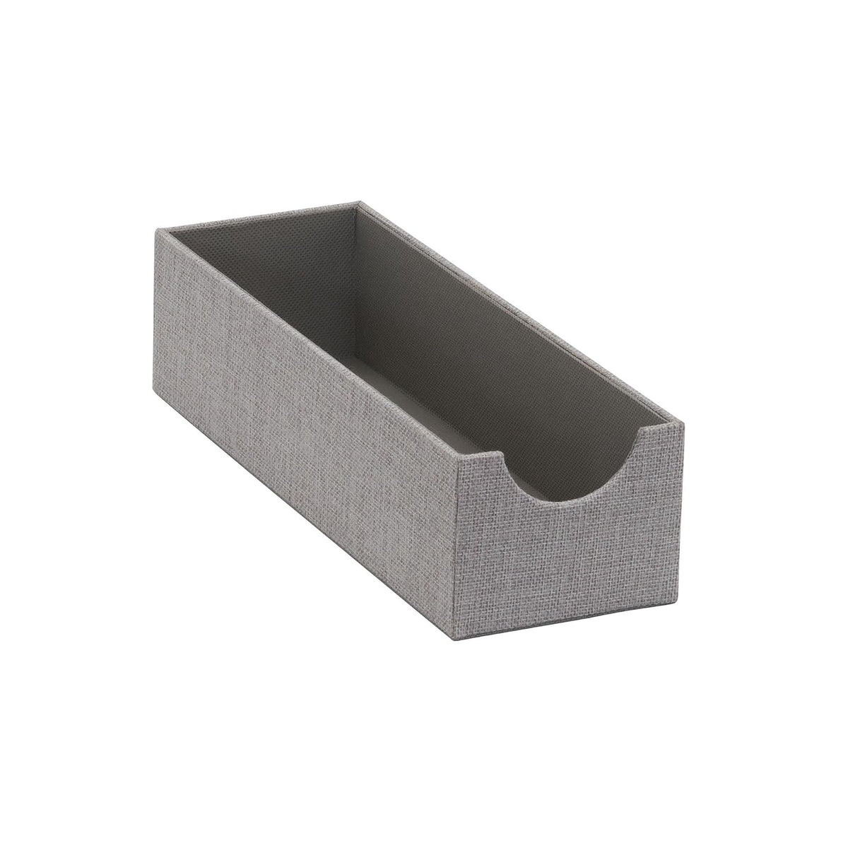 Household Essentials - Caja organizadora de cajones Profundos 725-1 Gris para Almacenamiento | 12 x 4 x 3.13 Pulgadas, Color Plateado - Estrecho - Plata
