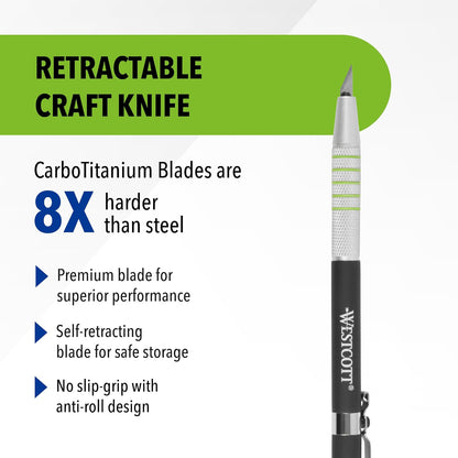 Westcott CarboTitanium 16963 - Cuchillo estilo bolígrafo