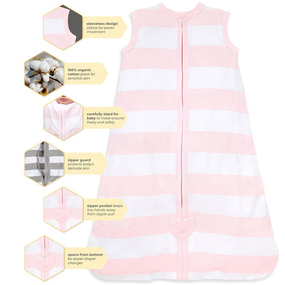Burt's Bees - Manta portátil para bebé, algodón orgánico, apicultor unisex, peso ligero, 0,5 TOG o peso medio, 1,5 TOG