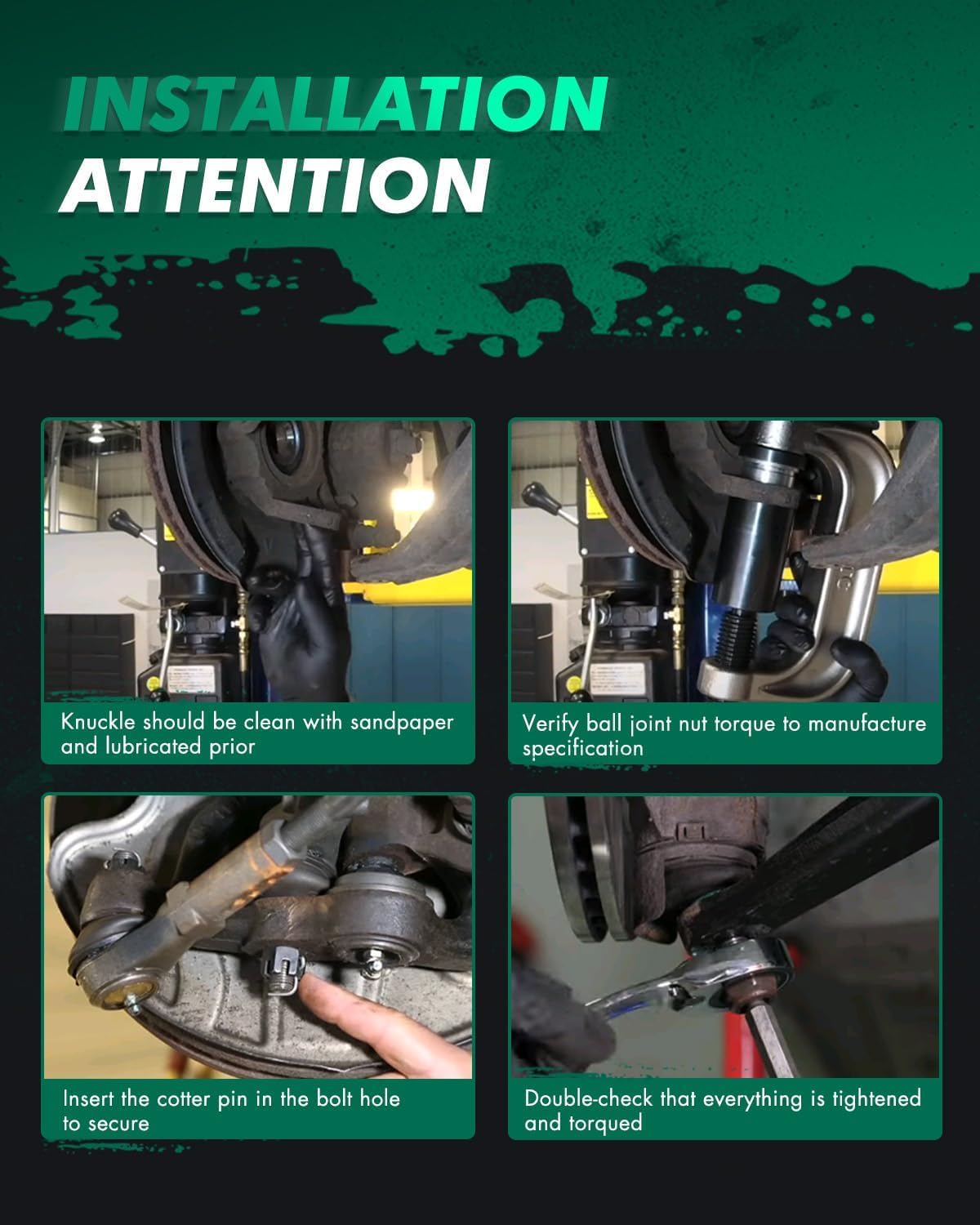 SCITOO 841949 Juego de 8 Piezas de Suspensión Delantera para Ford Fusion 2013-2017 Lincoln MKZ 2013-2018