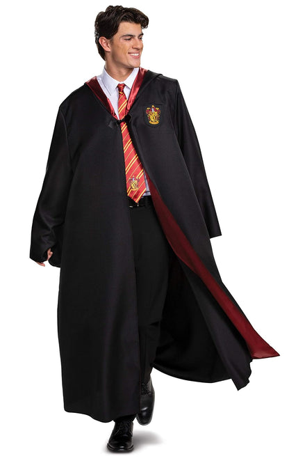 Disguise Harry Potter - Bata de Lujo con temática de casa de Hogwarts para Adultos, Calidad de película, Accesorio de Disfraz, Negro & Rojo, Adult XXL (50-52)