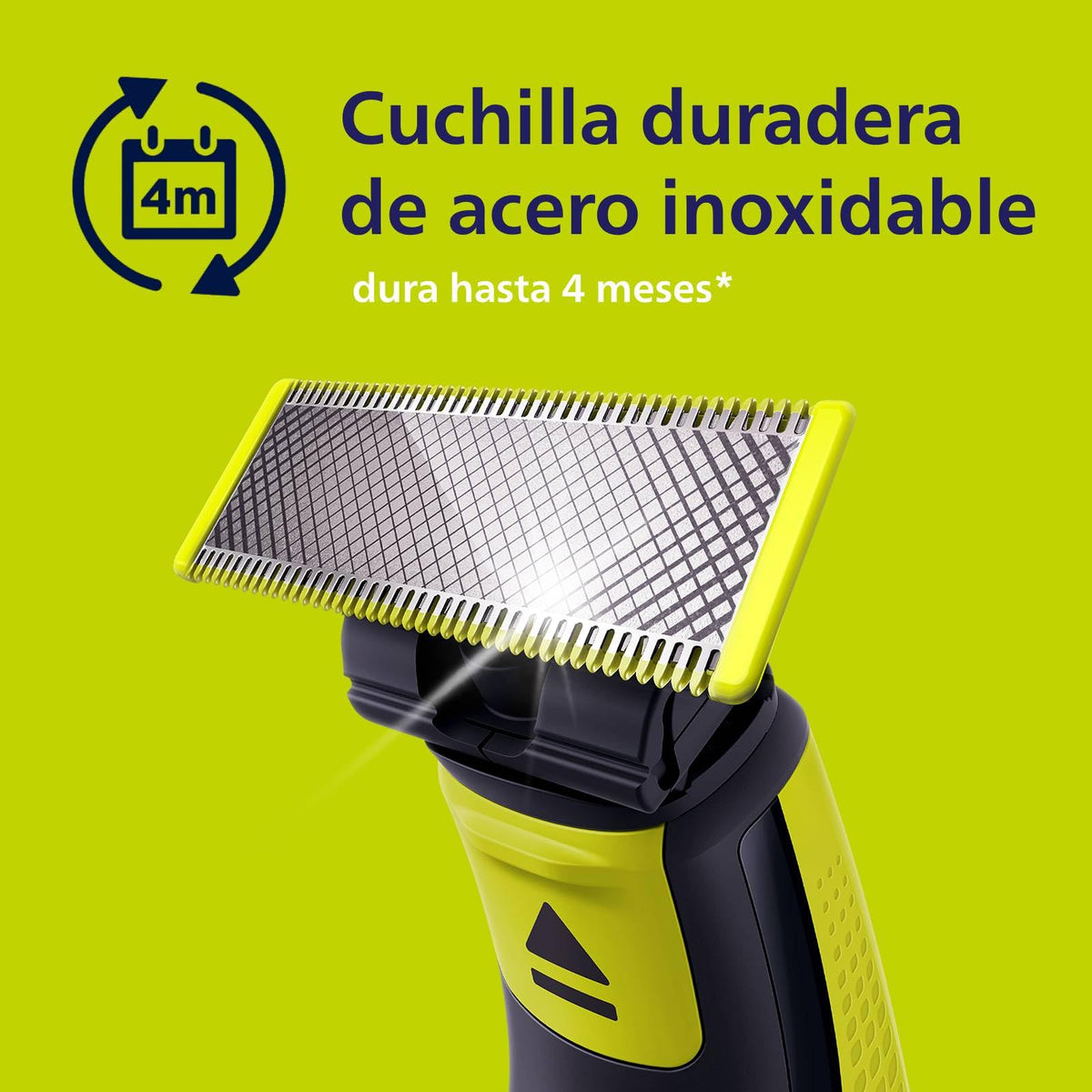 Philips OneBlade Cuchillas de Repuesto 2 Piezas | Diseñado para cortar el vello, no tu piel | Durabilidad de hasta 4 meses de uso | 2 piezas | QP220/50