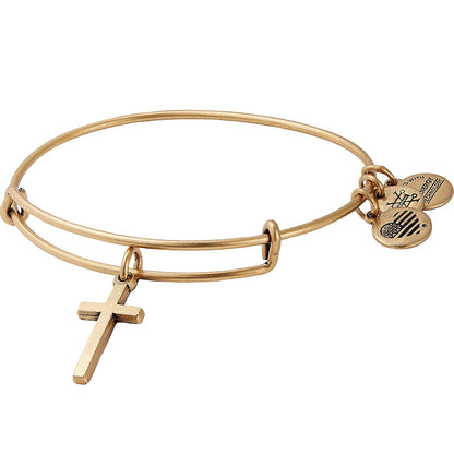 Alex and Ani Divine Guides - Pulsera expandible para mujer, con dije de cruz, 2 a 8,89 cm