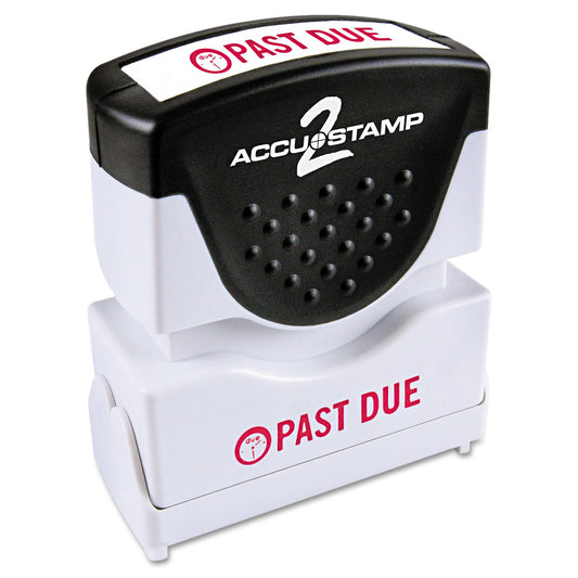 ACCU-STAMP2 - Sello de mensaje con obturador, 1 color, PAST DUE, impresión de 1-5/8" x 1/2", pretinta, tinta roja (035571)