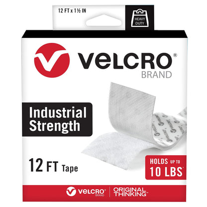 VELCRO Cinta de Montaje Resistente Industrial, 16 Pies - Blanco - Heavy Duty Mounting Tape - Cinta de montaje resistente