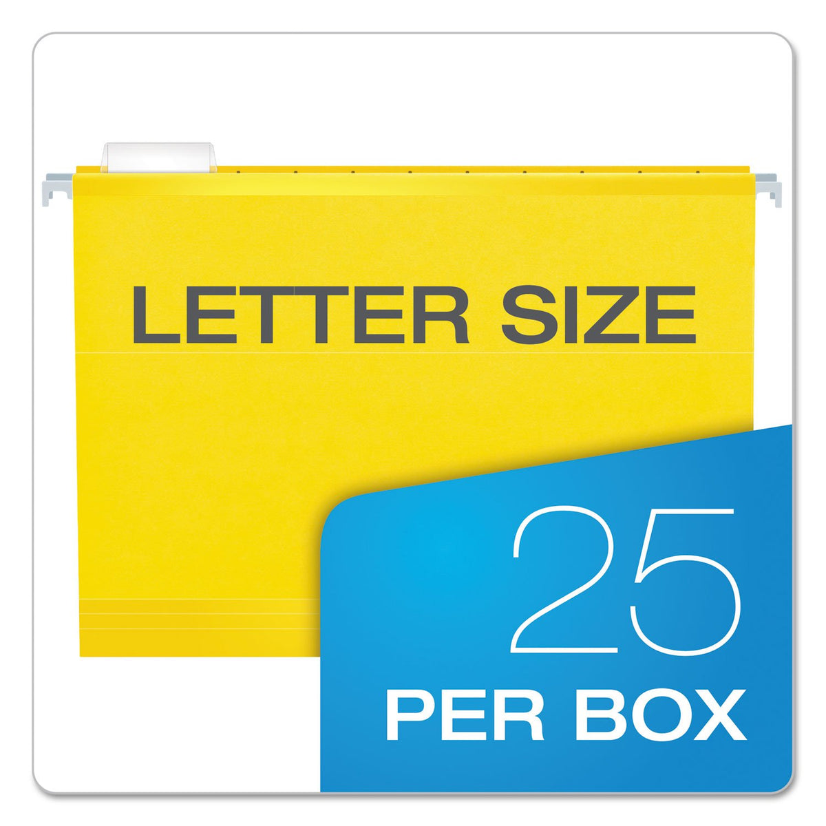 Pendaflex Reinforced Hanging Folders, Letter Size, Yellow, 25 per Box (4152 1/5 YEL)