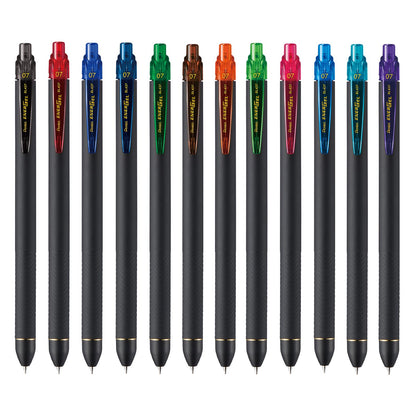 Pentel Energel Bolígrafo Tinta Gel Líquida, Retráctil, Punto Fino, 0.7 mm, Colores Surtidos, Caja con 12 Piezas,