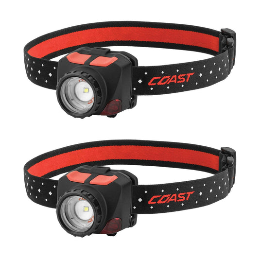 Coast FL84 575 lúmenes, faros LED de enfoque de doble color, paquete de 2