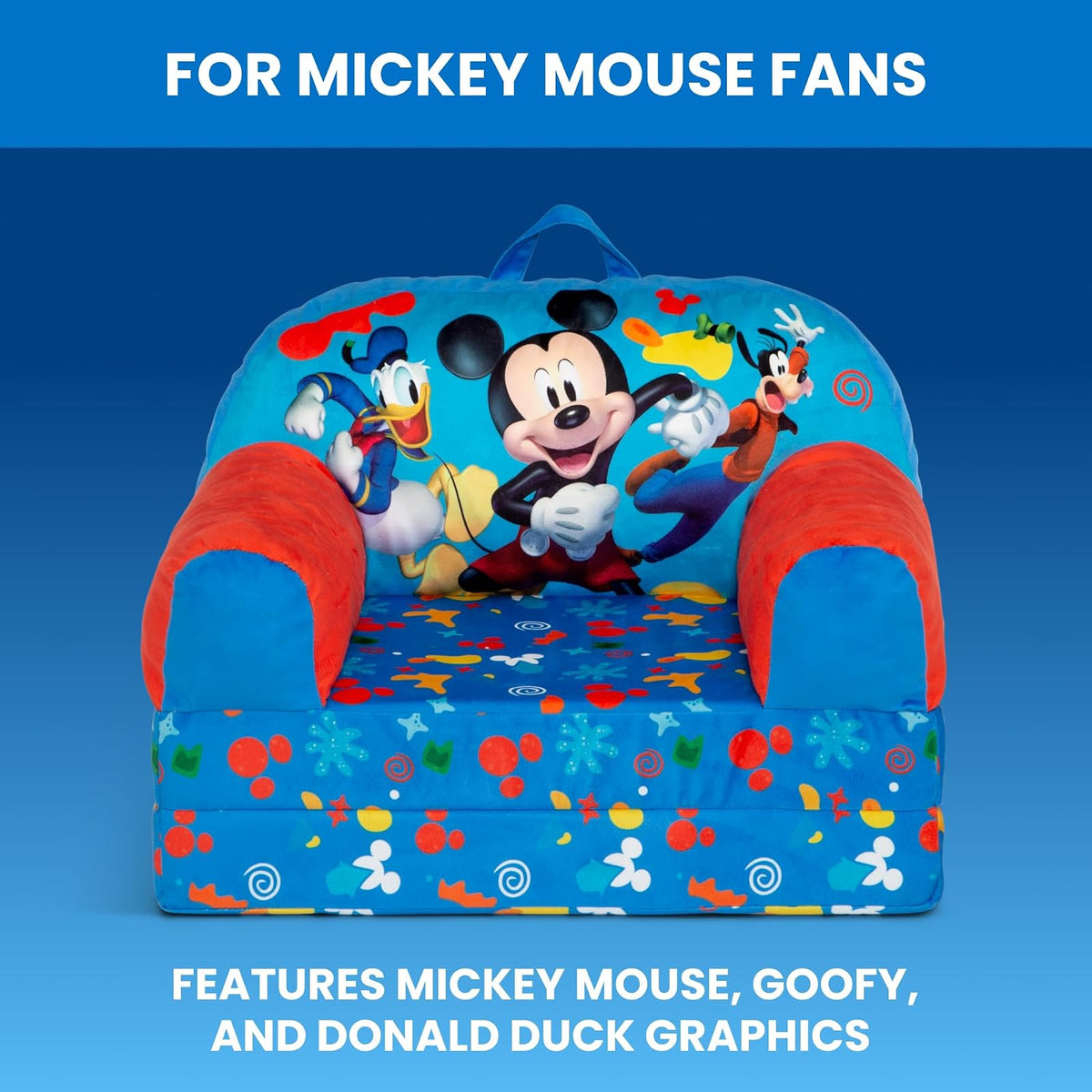 Delta Children Cozee Buddy Flip Mickey Mouse Silla Convertible Espuma