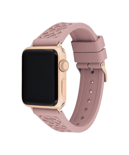 Coach Pulsera de Malla para Apple Watch con Dije de Corazón - Rosa - 38mm - 40mm - 41mm