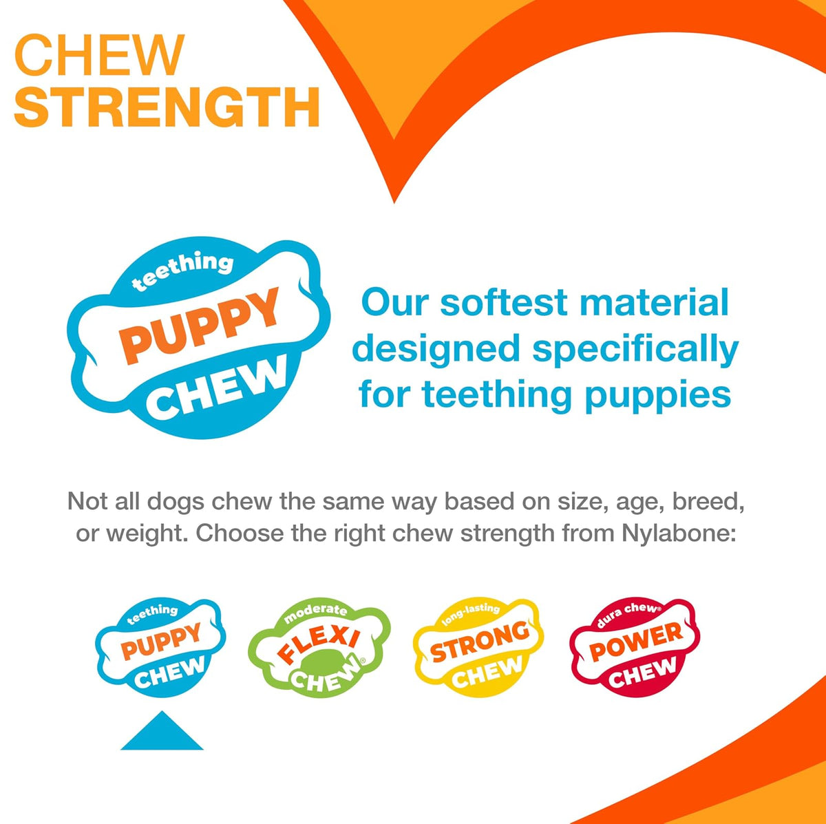 Nylabone Cachorro Masticar Anillo Hueso y Juguete Paquete Doble, Sabor Medley, 2 Unidades, Petite