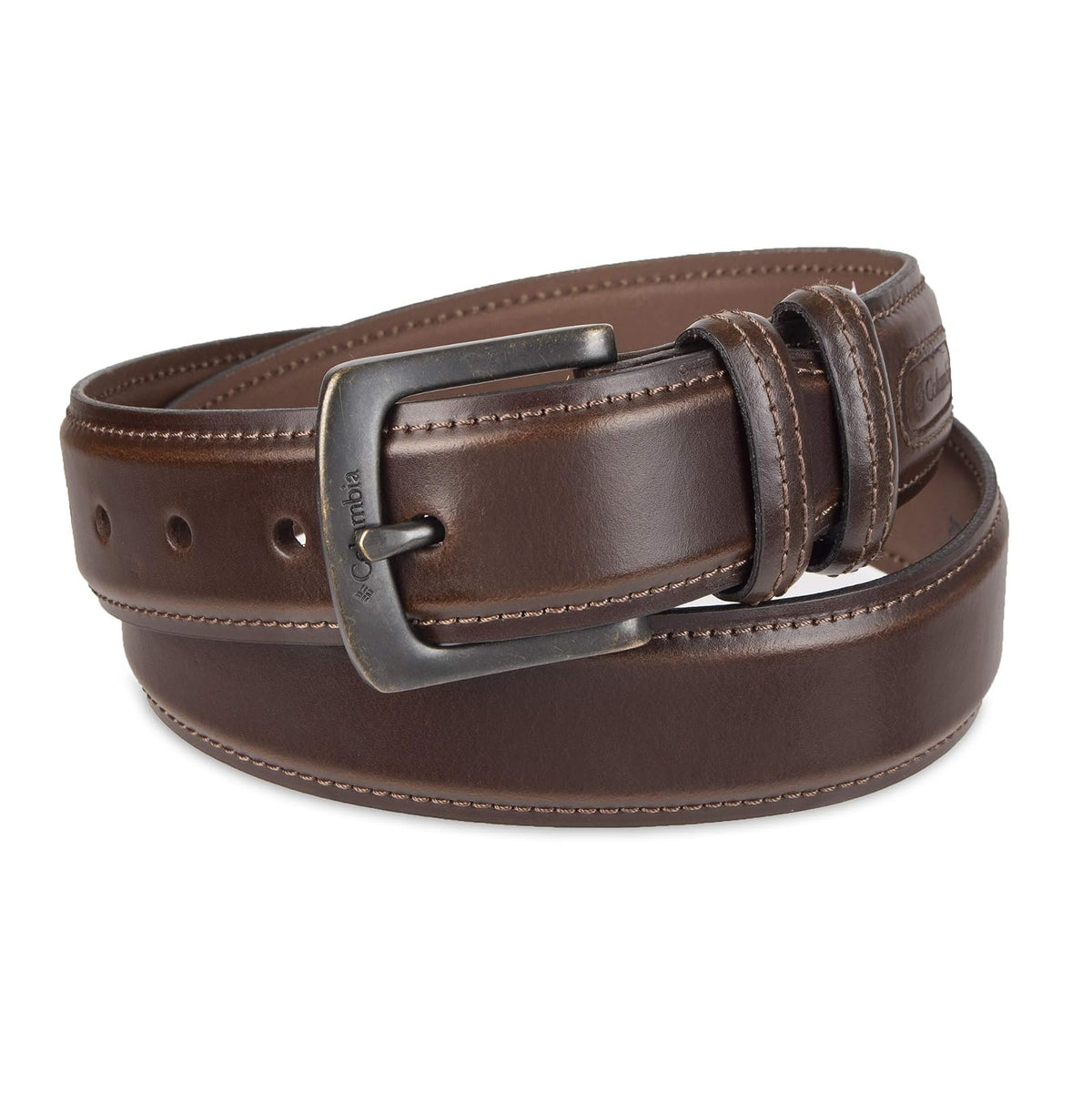 Columbia Cinturón con logo clásico – Vestido casual con hebilla de una sola punta para jeans caqui Cinturón para Hombre