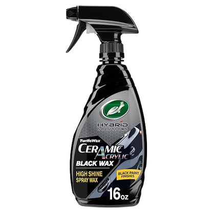 Turtle Wax, Hybrid Solutions, Cera Negra Cerámica para Autos, Ceramic Acrylic Black Car Wax, 473 ml