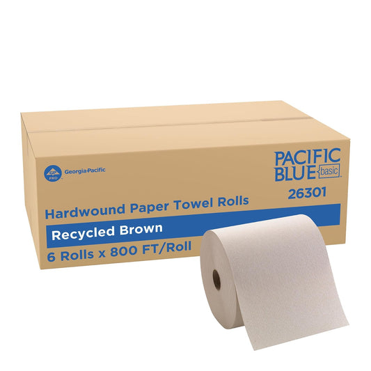Georgia-Pacific, Papel Higienico reciclado, café, 26301, 243 metros por rollo, 6 rollos