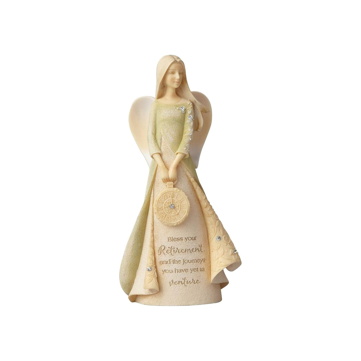 Enesco Foundations - Reloj de Viaje de jubilación en Miniatura, 4.33 Pulgadas, Multicolor