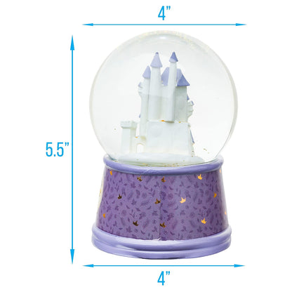 Silver Buffalo Disney Princess - Globo de Nieve Iluminado │Cenicienta, Aurora, Belle, Ariel y Jazmín │5.5 Pulgadas de Alto, 100 mm (Stardard)