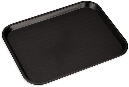 Carlisle Bandeja de Plástico para Cafetería, Antideslizante - Negro - - 17.9" x 14" x 1" - Cafe®