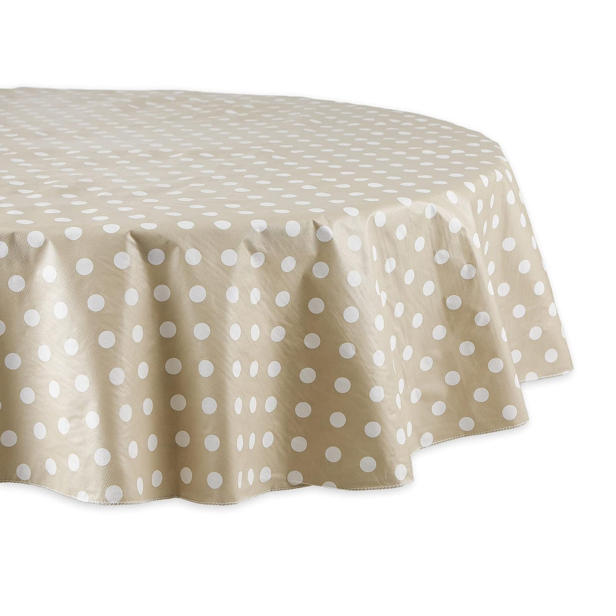 DII Mantel de Vinilo Impermeable - 70 cm (Redondo) - Natural