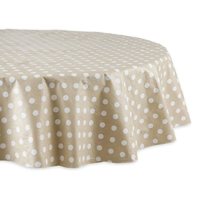 DII Mantel de Vinilo Impermeable - 70 cm (Redondo) - Natural