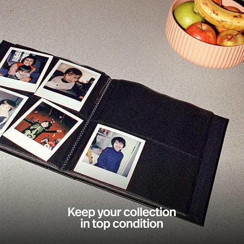 Polaroid Álbum de fotos - Negro - Álbum de fotos grande para fotos instantáneas Polaroid i-Type, 600 y SX-70, capacidad para 160 fotos (6368)