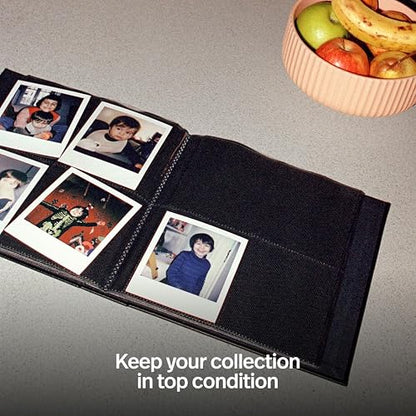 Polaroid Álbum de fotos - Negro - Álbum de fotos grande para fotos instantáneas Polaroid i-Type, 600 y SX-70, capacidad para 160 fotos (6368)
