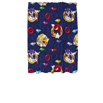 Franco - Juego de Cortinas para Ventana para habitación Infantil, 82 x 63 Pulgadas, Sonic The Hedgehog, Anime
