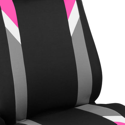 FH Group - Juego Completo de Fundas de Asiento de Automóvil para Asientos de Automóvil con Respaldo bajo con reposacabezas extraíble, Ajuste Universal, Funda de Asiento de automóvil, Funda de Asiento