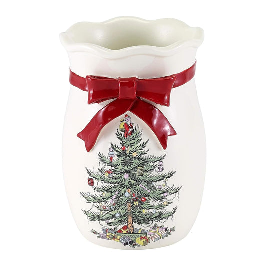 Avanti Linens Spode - Vaso de Resina, Accesorios de baño, decoración del hogar de día Festivo, colección de árbol de Navidad