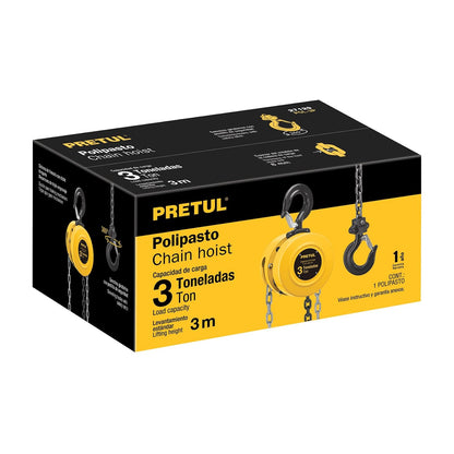 Pretul POL-3P, Polipasto de cadena 3 toneladas