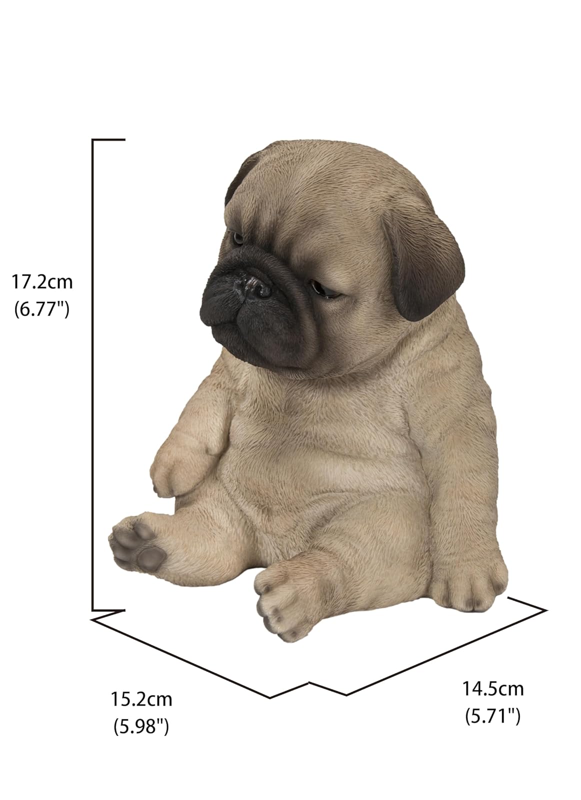 Hi-Line Gift Ltd. Sleepy Pug - Estatua de Cachorro Sentado